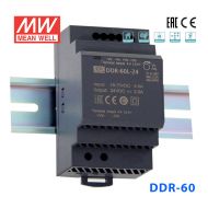 DDR-60L-15台湾明纬60W 18~75V输入 15V4A输出导轨型DC-DC电源