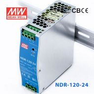 NDR-120-24 120W 24V5A单路输出明纬超薄型导轨安装电源