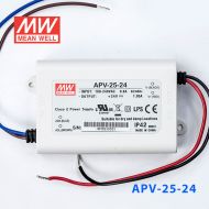 APV-25-24   25W    24V   1.05A 明纬牌恒压输出防水塑壳LED照明电源