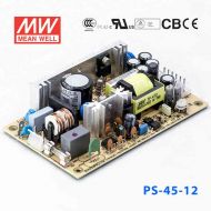 PS-45-12  45W  12V 3.7A  单路输出无外壳PCB板明纬开关电源