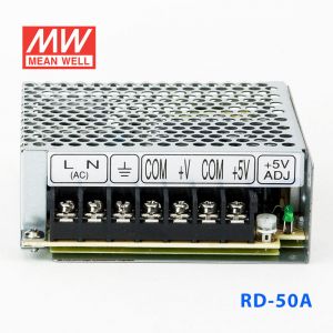 RD-50A台湾明纬5V12V双路开关电源50W直流稳压5V6A+12V2A双组