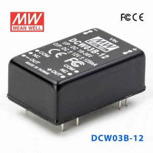 DCW03B-12  3W  18~36V  输入 ±12V  稳压双路输出明纬DC-DC转换模块电源