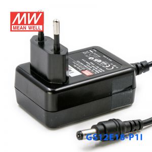 GS12E18-P1I 12W 18V0.67A 输出绿色能源明纬墙插电源适配器(欧式插头) 