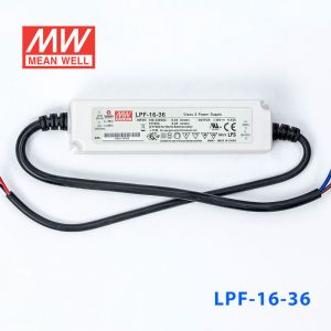 LPF-16-36  16W  36V 0.45A  恒压+恒流有PFC高效率塑壳IP30防水LED电源