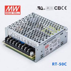 RT-50C台湾明纬5V正负15V三路开关电源50W 5V4A+15V1.5A-15V0.5A