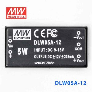 DLW05A-12  5W  9~18V 输入 ±12V  稳压双路输出明纬DC-DC转换模块电源