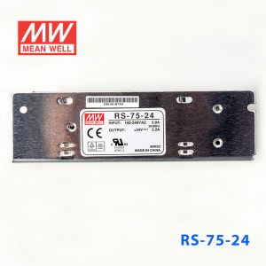 RS-75-24 75W 24V3.2A 单路输出明纬开关电源(G3系列-高性能内置有外壳)