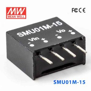 SMU01M-15  1W  12V-15V  非稳压单路输出明纬DC-DC转换模块电源