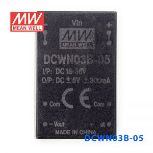 DCWN03B-05 3W 18~36V 转 ±5V 0.3A 非稳压双路输出DC-DC模块电源