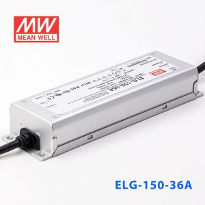 ELG-150-36A  150W  36V 4.17A  A型(电流可调/铝壳IP65/100～305Vac输入)明纬PFC防水LED电源