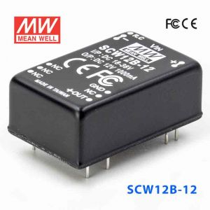 SCW12B-12  12W  18~36V  输入 12V 稳压单路输出明纬DC-DC转换模块电源