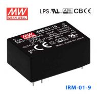 IRM-01-9 1W 9V 111mA   单路输出高能效AC-DC模块型明纬开关电源-插脚型
