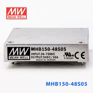 MHB150-48S05 150W 36~75V 输入 5V30A稳压单路输出明纬DC-DC转换电源 