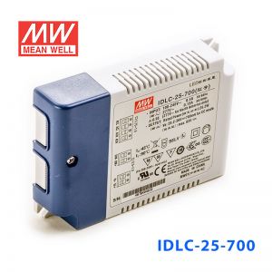 IDLC-25-700 25W 25.2~36V700mA 恒流输出无频闪二合一调光明纬LED开关电源