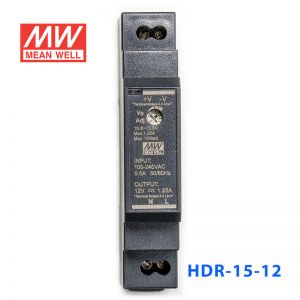 HDR-15-12 15W 12V 1.25A  单路输出明纬超薄型导轨安装电源