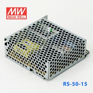 RS-50-15 50W 15V3.4A 单路输出明纬开关电源(G3系列-高性能内置有外壳)