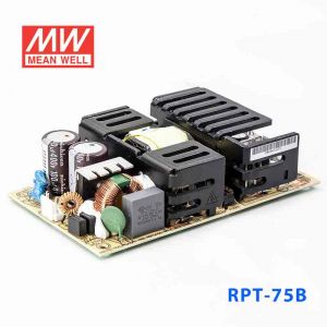 RPT-75B  75W +5V 8A  +12V 4A  -12V 1A 三 路输出绿色明纬医用无外壳电源