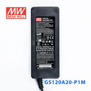 GS120A20-P1M 120W 20V6A 输出绿色能源明纬电源适配器(三线插口) 