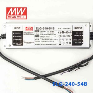 ELG-240-54B 240W 54V 4.45A    B型(0～10V/PWM/电阻调光)/铝壳IP67/100～305Vac输入)明纬PFC防水LED电源