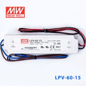 LPV-60-15   60W   15V   4A明纬牌恒压输出IP67防水塑壳LED照明电源