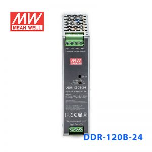 DDR-120B-24明纬120W 16.8~33.6V输入 24V5A输出导轨型DC-DC电源