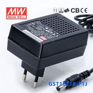 GST18E18-P1J 18W 18V1A高效能低空载损耗绿色节能欧规适配器