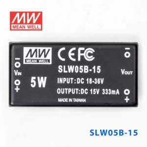 SLW05B-15  5W  18~36V  输入  15V  稳压单路输出明纬DC-DC转换模块电源