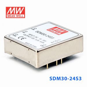 SDM30-24S3  30W  18~36V  输入  3.3V  稳压单路输出明纬DC-DC转换模块电源