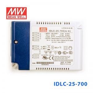 IDLC-25-700 25W 25.2~36V700mA 恒流输出无频闪二合一调光明纬LED开关电源