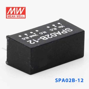 SPA02B-12  2W  18~36V  输入 12V  稳压单路输出明纬DC-DC转换模块电源