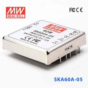 SKA60A-05  60W  9~18V  输入 5V 12A 明纬单路稳压输出DC-DC转换电源