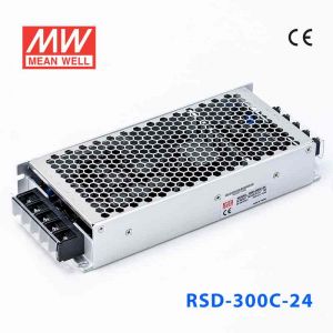 RSD-300C-24  300W  28.8-67.2V 输入 24V 12.5A  铁路用外壳型单路输出DC-DC转换明纬开关电源