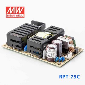 RPT-75C  75W +5V 8A +15V 3A -15V 1A 三路输出绿色明纬医用无外壳电源