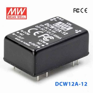 DCW12A-12  12W  9~18V  输入  ±12V  稳压双路输出明纬DC-DC转换模块电源