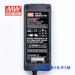 GSM90B19-P1M 90W 19V4.74A输出明纬高能效医疗型外置桌面型电源适配器