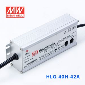 HLG-40H-42A  40W  42V 0.96A  强耐环境恒压+恒流PFC高效铝壳IP65防水LED电源(恒压恒流值可面板设定) 