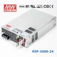 RSP-3000-24 3000W 24V125A 单路输出带功率因素校正可并联明纬开关电源