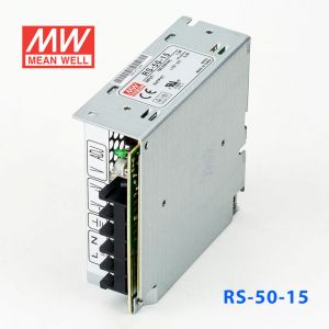 RS-50-15 50W 15V3.4A 单路输出明纬开关电源(G3系列-高性能内置有外壳)