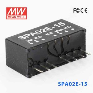 SPA02E-15  2W  4.5~9V  输入 15V  稳压单路输出明纬DC-DC转换模块电源