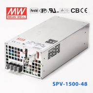SPV-1500-48 1500W 48V32A 单路输出电压可调PFC明纬开关电源
