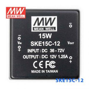 SKE15C-12  15W  36~72V  输入  12V  单路输出明纬DC-DC转换模块电源