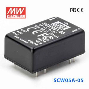 SCW05A-05  5W  9~18V  输入 5V  稳压单路输出明纬DC-DC转换模块电源