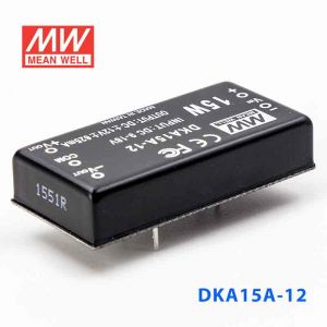 DKA15A-12  15W  9~18V  输入  ±12V  稳压双路输出明纬DC-DC转换模块电源