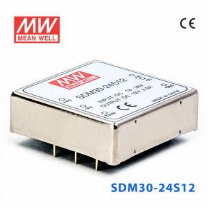 SDM30-24S12  30W  18~36V  输入  12V  稳压单路输出明纬DC-DC转换模块电源