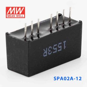 SPA02A-12  2W  9~18V  输入 12V  稳压单路输出明纬DC-DC转换模块电源