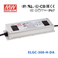 ELGC-300-H-DA 300W 29~58V 5600mA DA型(DALI控制/铝壳IP67/100～305Vac输入)明纬PFC防水高压恒功率LED电源