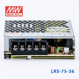 LRS-75-36 75.6W 36V2.1A单路输出超薄型低空载损耗明纬开关电源