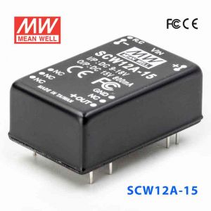 SCW12A-15  12W  9~18V  输入 15V  稳压单路输出明纬DC-DC转换模块电源