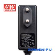 GSM60E05-P1J明纬30W80~264V输入5V6A输出超薄壁挂式医疗型适配器