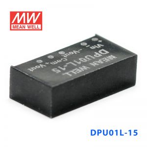 DPU01L-15 1W  5V 转 ±15V  非稳压双路输出明纬DC-DC转换模块电源